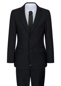 Boys Black 5 Piece Suit Blazer Waistcoat Shirt Tie Trousers Wedding Funeral