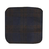 281 - Men's Blue Herringbone Tweed Wool Tie & Handkerchief 2"