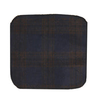 281 - Men's Blue Herringbone Tweed Wool Tie & Handkerchief 2"