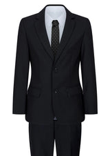 Boys Black 5 Piece Suit Blazer Waistcoat Shirt Tie Trousers Wedding Funeral