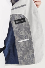 Belmont - Men's Silver 3 Piece Stitch Lapel Classic Suit