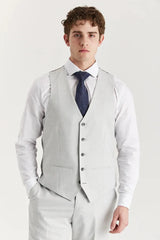 Belmont - Men's Silver 3 Piece Stitch Lapel Classic Suit