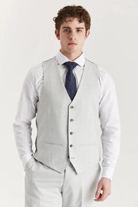 Belmont - Men's Silver 3 Piece Stitch Lapel Classic Suit