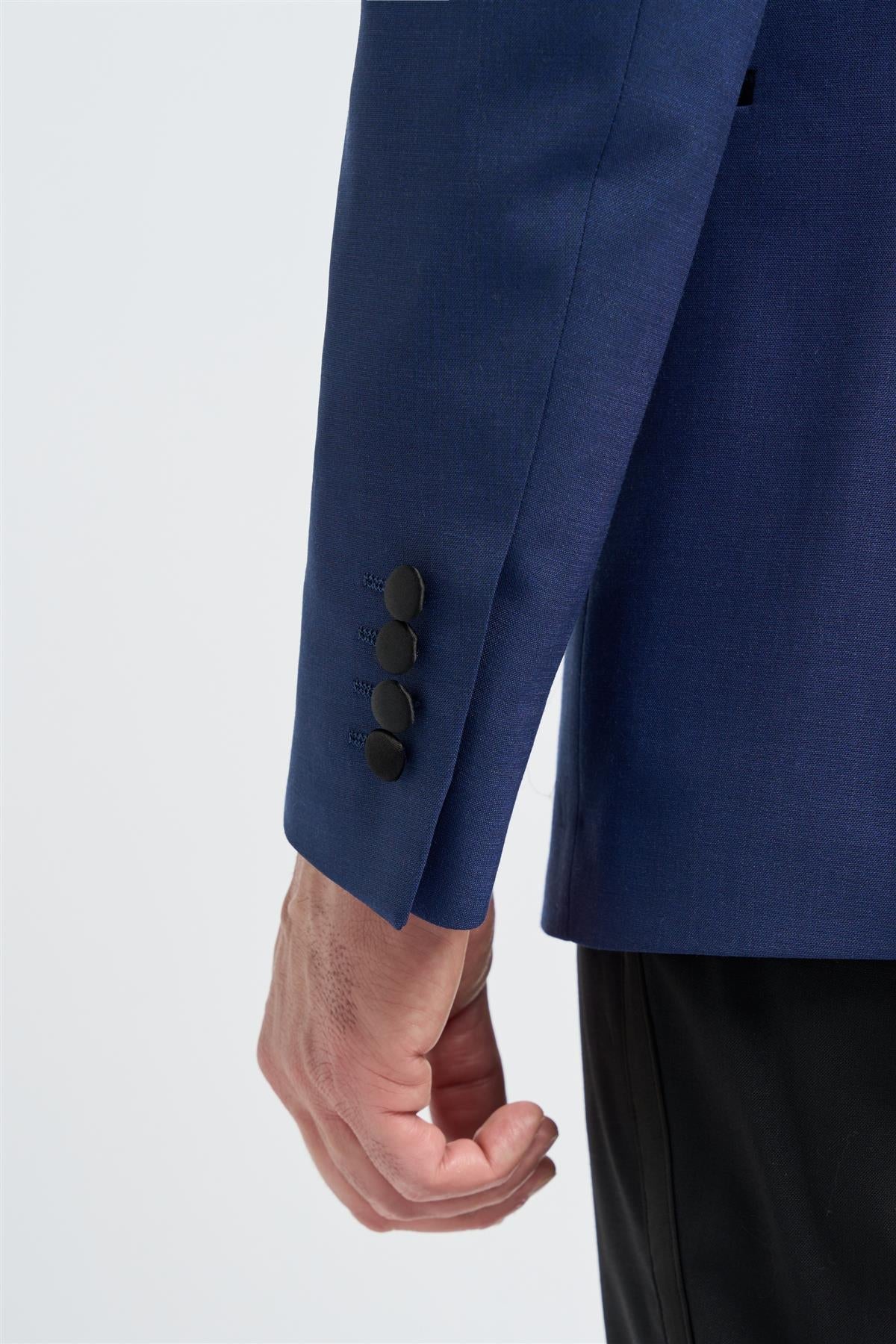 Aspen - Men's Blue 2 Piece Shawl Collar Tuxedo Suit