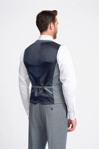 Bond - Men's Grey 3 Piece Tailored Fit Suit