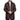 Men's Brando Mac Burgundy Overcoat Jacket High Collar Zip Button 3/9