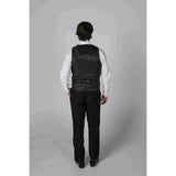 Ford Men's Black 3-Piece Classic Tuxedo Suit with Satin Lapels