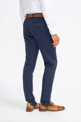 James - Men's Navy Blue 3 Piece Wool Tailored Fit Suit
