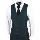 Jasper Men's Olive Green 3-Piece Suit with Prince of Wales Black Check