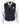 Mens Double Breasted Herringbone Tweed Peaky Blinders Vintage Check Waistcoat Navy Blue
