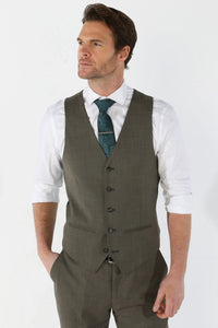 Kurt Men's Sage Green 3-Piece Tailored Fit Suit for Summer Weddings