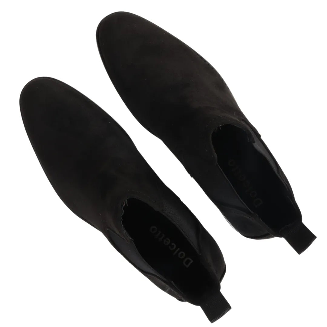 Men's Slip On Black Suede Leather Lined Chelsea Boots