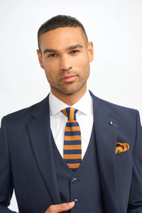 Malibu - Men's Navy 3 Piece Tailored Fit Suit