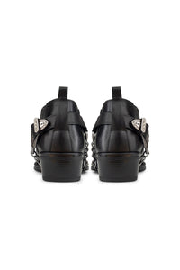 Mens Real Leather Riding Shoes with Chain