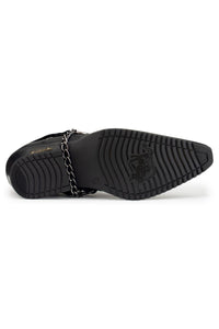 Mens Real Leather Riding Shoes with Chain