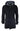 Mens 3/4 Long Overcoat Black Jacket Coat Removable Hood Smart Casual Winter Warm Wool