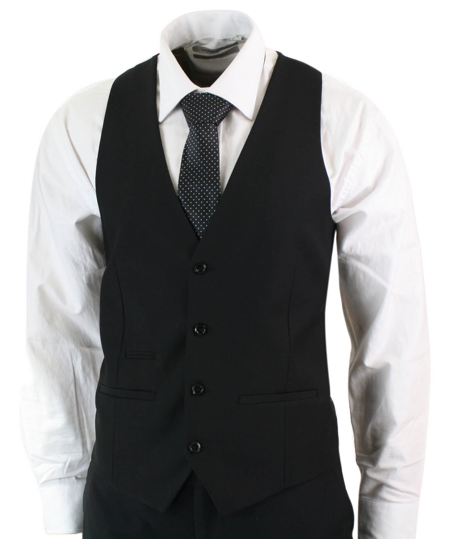Paul Andrew Parker - Mens 3 Piece Black Tailored Fit Complete Suit Classic Door Man Mourning Funeral