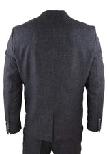 Men's Black Tweed 3 Piece Vintage Suit - STZ14