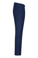Womens Tweed Herringbone Trouser Navy Blue 1920s Vintage Classic Gatsby Blinders