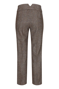 Womens Tweed Trousers 1920s Vintage Blinders Tan Brown Herringbone Tailored Fit